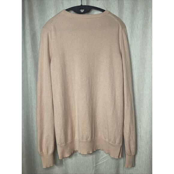 Tory Burch Size M 100% Cashmere Light Pink Crewneck Long Sleeve Sweater - Picture 4 of 4